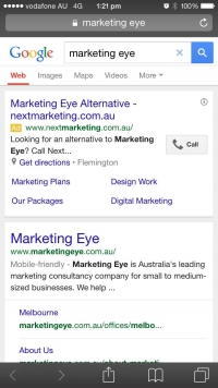 Every business needs a Marketing Eye - apparently, according to our competitors